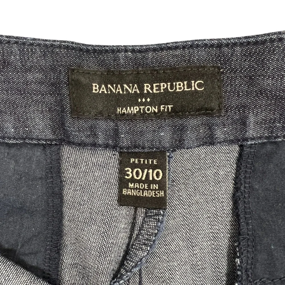 Banana Republic Factory Hampton Fit Chino Shorts 10P Dark Wash Stretch Denim